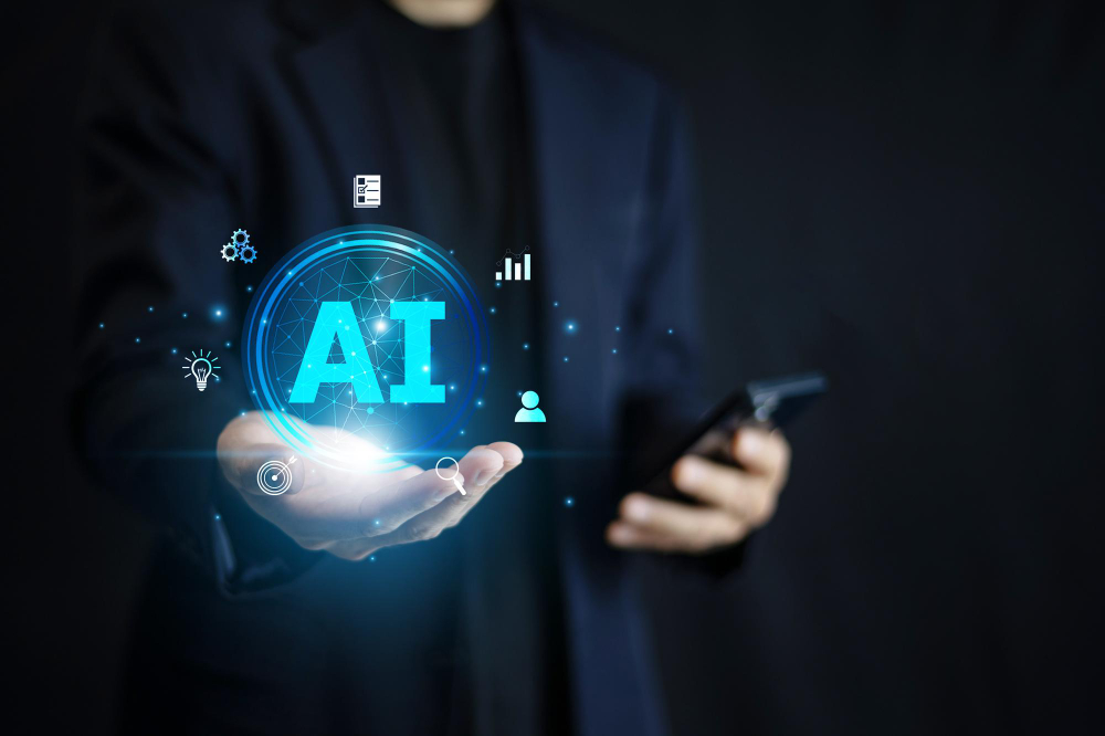 Ejecutivo usando el agente de IA de Rex+ para automatizar procesos de recursos humanos con inteligencia artificial.